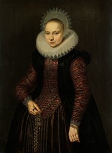Porträt von Brechtje Overrijn van Schoterbosch von Cornelis van der Voort