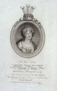 Ihre Königliche Hoheit, Caroline Amelia Elizabeth, Prinzessin von Wales (1768-1821), graviert von P. Sintzenich von Cornelius (after) Hoyer