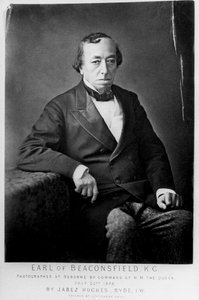 Benjamin Disraeli, 1. Earl of Beaconsfield, britischer konservativer Staatsmann von Cornelius Jabez Hughes