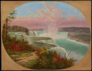 Der Künstler bei den Niagarafällen