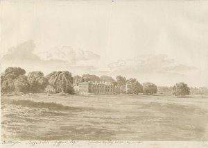 Chillington Hall (Sepia-Zeichnung) von Cornelius Varley