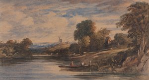 Landschaft mit Windmühle