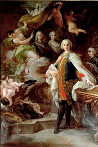 Porträt des italienischen Kastraten Carlo Farinelli (bekannt als Carlo Broschi) von Corrado Giacquinto