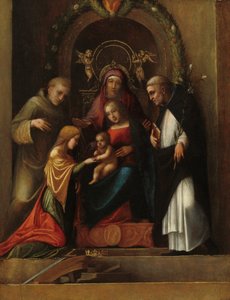 Die mystische Hochzeit der Heiligen Katharina, 1510-1515 von Correggio