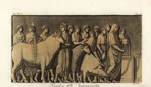 Römische Suovetaurilia- oder Suovitaurilia-Opferzeremonie