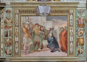 Präsentation eines Projekts an den König, um 1589-94 von Cosimo Daddi