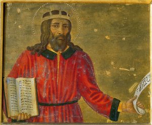 König David Predella-Panel des Altars