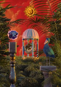 Surrealer tropischer Garten