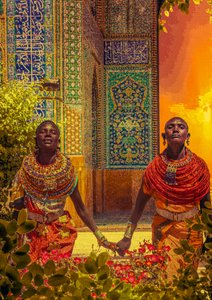 Lebendige afrikanische Gelassenheit