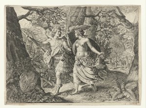 Circe verwandelt Picus in einen Specht (Metamorphosen von Ovidius)
