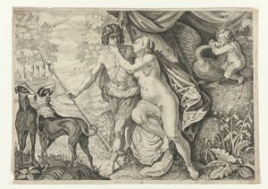 Venus und Adonis von Crispijn van de Passe (II) (attributed to)