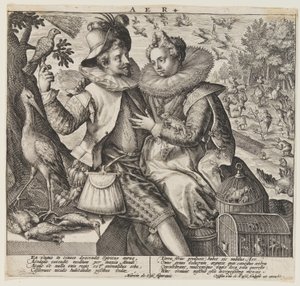 Aer (Luft), aus Die Elemente von Crispijn van de Passe I