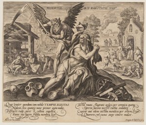 Miseriae est Egestatis Typus, aus Zeit mit Tugenden und Lastern