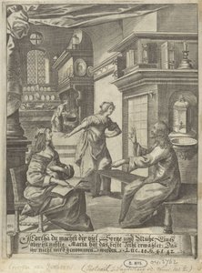 Christus im Haus von Marta und Maria von Crispijn van den Queborn