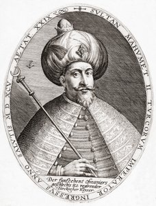 Mehmed III. Sultan, Osmanisches Reich. Porträt. von Crispin I de (after) Passe