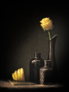 Elegante Rose und Zitrone