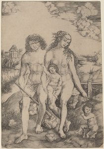 Adam und Eva mit den Kindern Kain und Abel