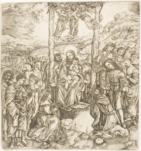 Die Anbetung der Könige von Cristofano Robetta