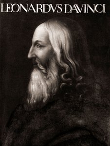 Porträt von Leonard de Vinci (Leonardo da Vinci) (1452 - 1519) - Anonymes Gemälde - Uffizien Museum Florenz von Cristofano dell