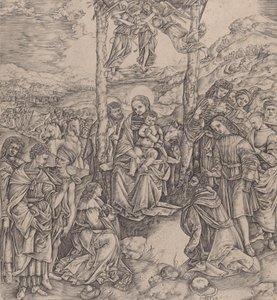 Anbetung der Könige, 1500-10 von Cristofano di Michele Martini