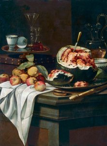 Früchte und Musikinstrumente