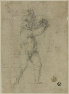 Putto mit erhobenen Armen