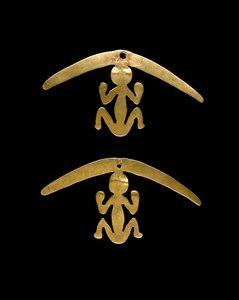 Paar Ohrhänger, 600-1600 n. Chr. von Culture Nariño