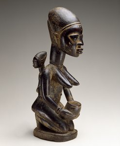 Mutter-und-Kind-Figur, Nigeria, spätes 19. Jahrhundert von Yoruba Culture