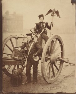 Trompeter Gritten und Trompeter Lang in Woolwich, 1856 von Cundall and Howlett