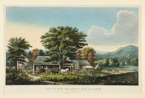 Herbst in Neuengland: Apfelweinherstellung von Currier and Ives