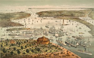 Der Hafen von New York: Vogel von Currier and Ives