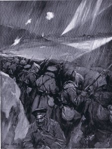 Bulgarier belagern Adrianopel (1912-1913) Balkankrieg, aus Hutchinsons Geschichte der Nationen (Band 4) veröffentlicht von Hutchinson, ca. 1920 (Lithografie) von Cyrus Cuneo