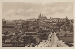 Manes-Brücke und die Burg, Prag von Czech Photographer