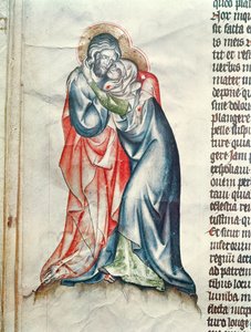 Die Jungfrau und Christus, aus der Passion der Äbtissin Kunigunde von Czech School