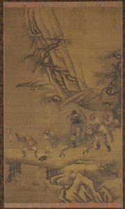 Zhong Kui und Dämonen überqueren eine Brücke