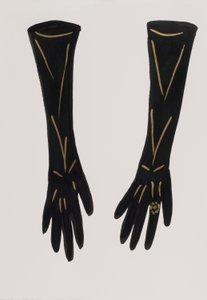 Schwarze Handschuhe, 2017 von Daisy de Villeneuve