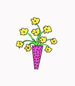 Vase mit Blumen von Daisy de Villeneuve