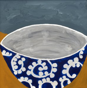 Elegantes blaues Schalenmuster