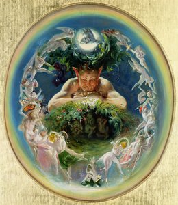 Faun und die Feen, ca. 1834 von Daniel Maclise