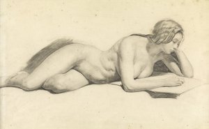 Studie einer lesenden weiblichen Aktfigur