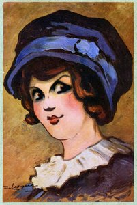 Literatur. Theater. Die französische Schauspielerin Eve Lavalliere. Illustration von Daniel de Losques in: Je Sais Tout (Zeitschrift), Frankreich, Okt.
