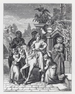 Illustration zu Tennysons Gedicht, Die Prinzessin