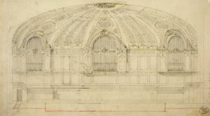 Orchestra Hall, Chicago, Illinois, Schnitt, 1904 von Daniel Burnham