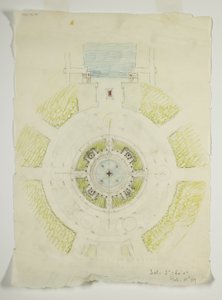 Potomac Round Point, Washington D.C., Skizze des runden Pools, 1909