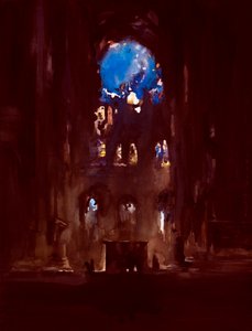 Innenraum von Notre-Dame von Daniel Cacouault
