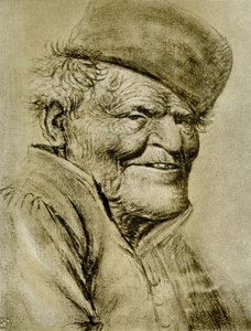 Kopfstudie eines lächelnden Bauern