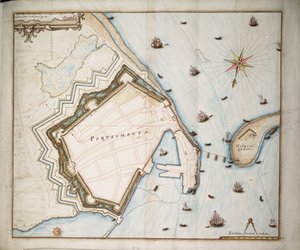 Karte von Portsmouth, ca. 1668
