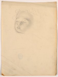 Zeichnung, Schlafendes Kind, 1840–1845 von Daniel Huntington
