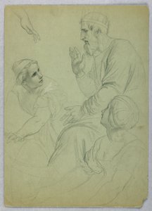 König und zwei Frauen, Separ, ca. 1845 von Daniel Huntington