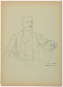Zeichnung, Mr. Sheldon Sitzend